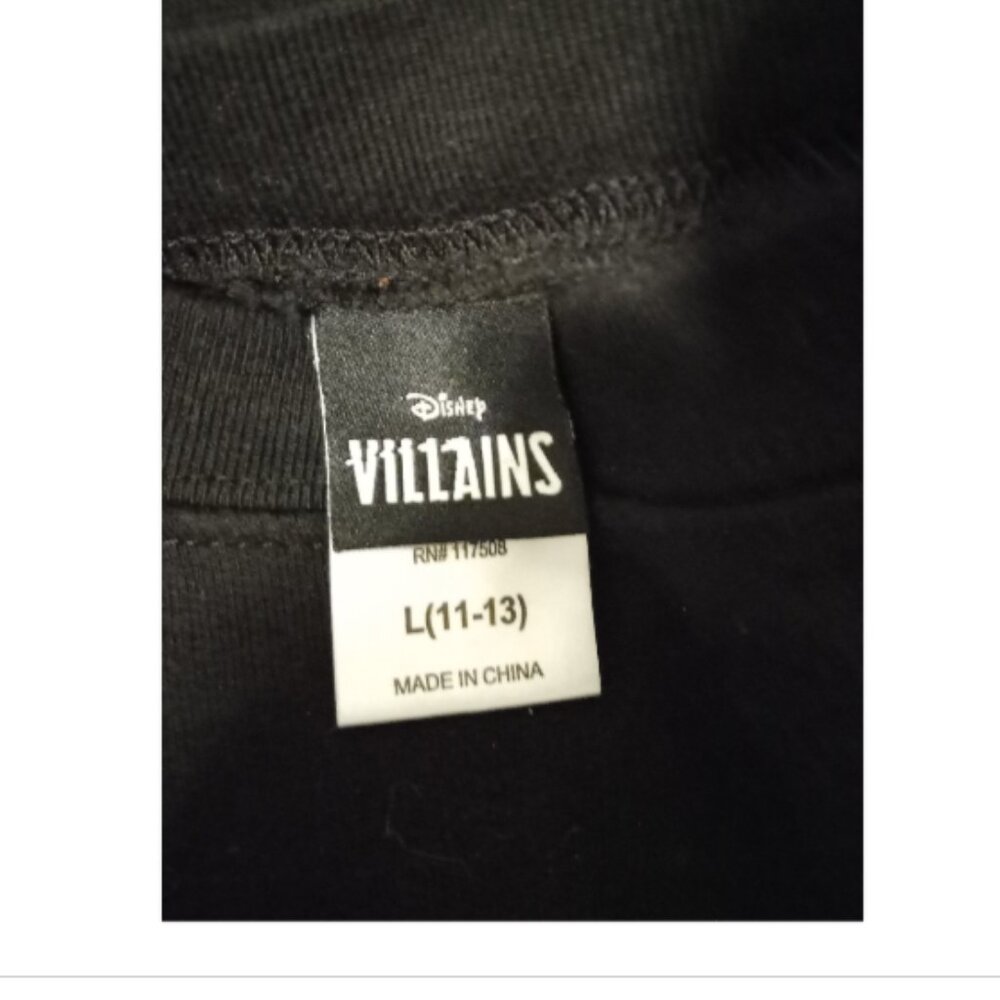 Disney Villains Mood Characters Sweatshirt Girls L 11-13 Black Graphic - Picture 6 of 9